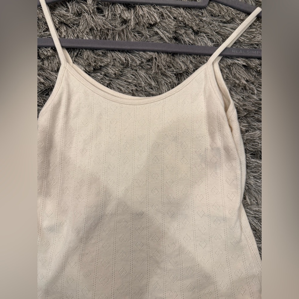 Brandy Melville cream heart top